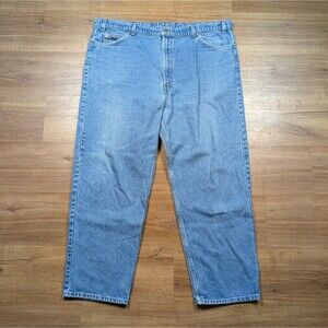 Vintage Levis 550 Jeans Mens 46x30 Orange Tab Straight Leg Light Wash 90s